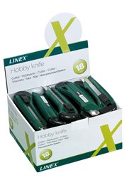 Linex CK500/D-24 hobbykniv 18 mm i displayæske