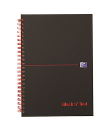 Oxford Black n’ Red anteckningsblock, A5, linjerat