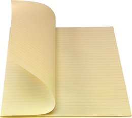 Bantex konceptpapir, gult, linjeret