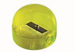 Linex PS150 single hole container pencil sharpener yellow